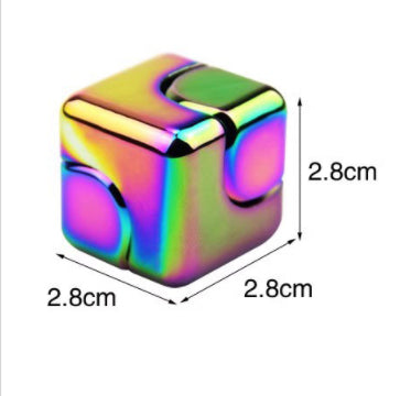 Colorful Metal Rubik's Cube Fingertip Gyro