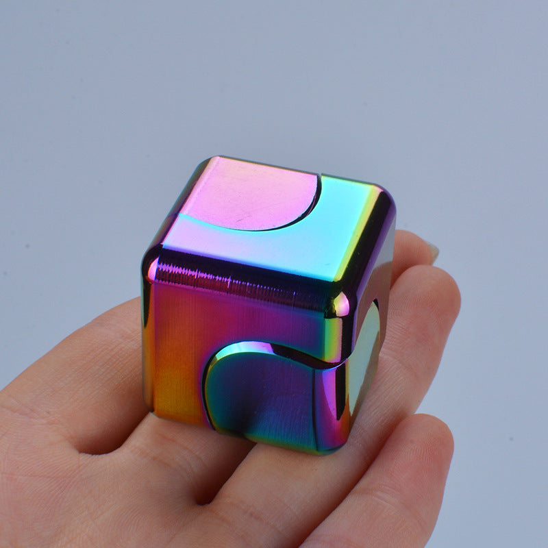 Colorful Metal Rubik's Cube Fingertip Gyro
