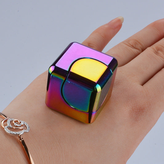 Colorful Metal Rubik's Cube Fingertip Gyro